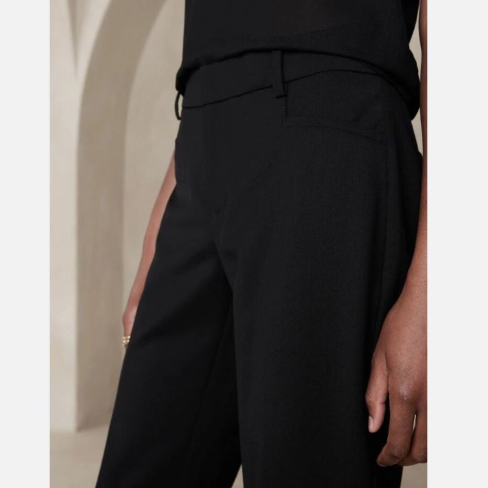 Banana Republic Black Siena Slim Italian Wool Ankle Pants Size 2/26 RETAIL $150 - Picture 6 of 7